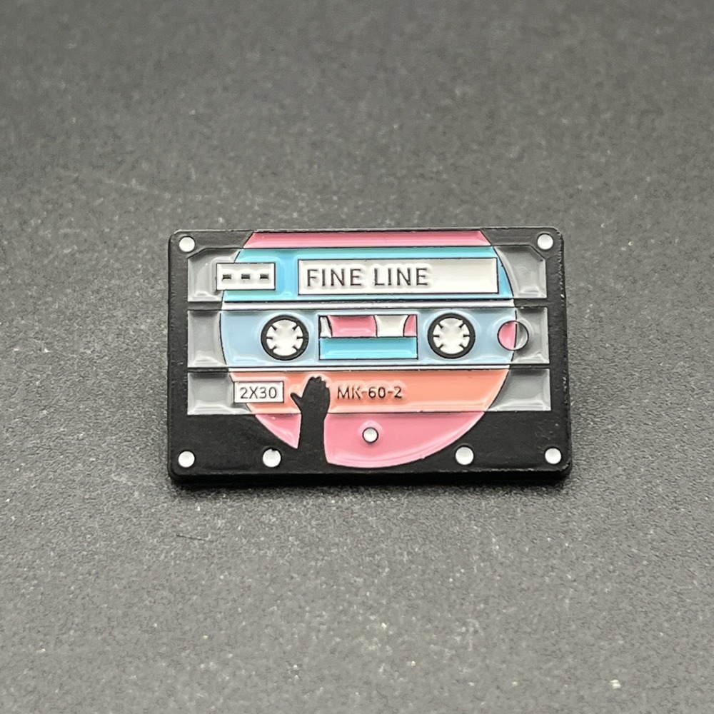 Fine Line Cassette Tape‎ Lapel Hat Pin
